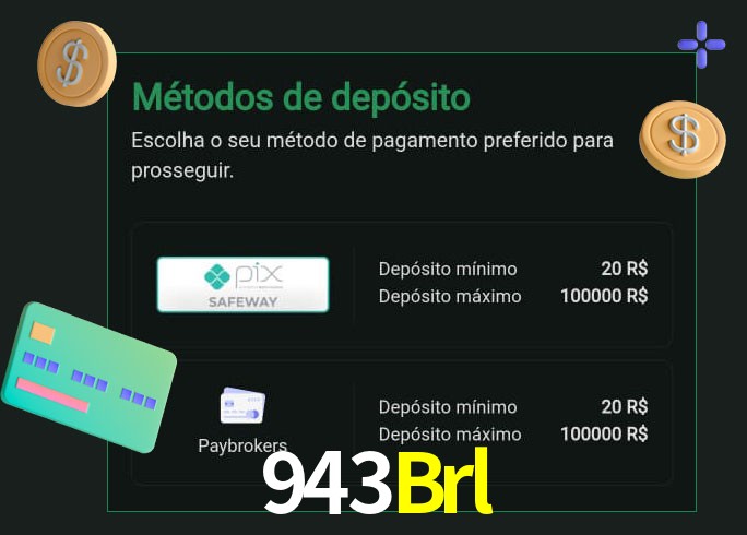 O cassino 943Brl oferece uma grande variedade de métodos de pagamento